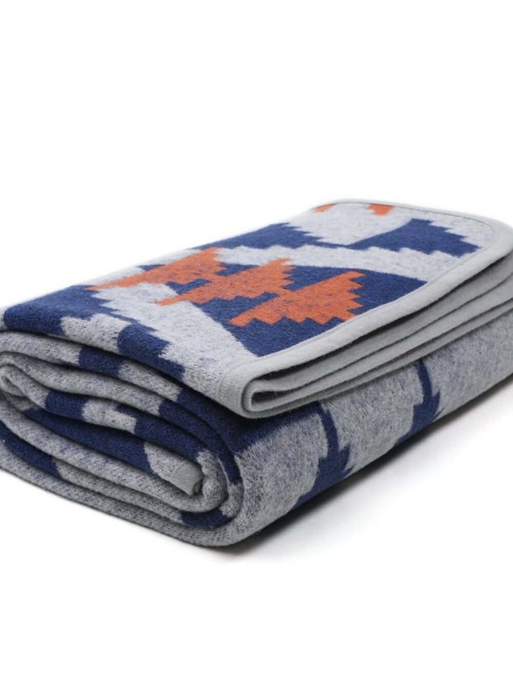 Merino Wool Camping Blanket Warm Outdoor Travel Throw,Aztec Grey